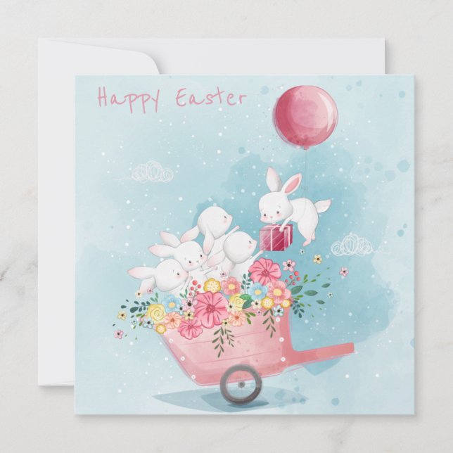 Cute Påsk Helgdag Card Julkort (Framsida)