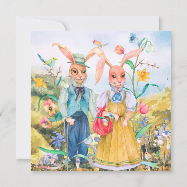 Cute Påsk Helgdag Card Julkort (Framsida)