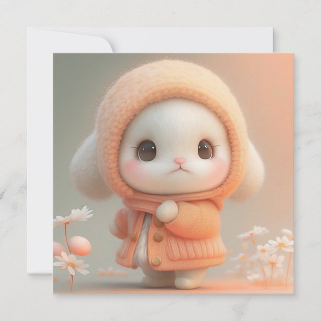 Cute Påsk Helgdag Card Julkort (Framsida)