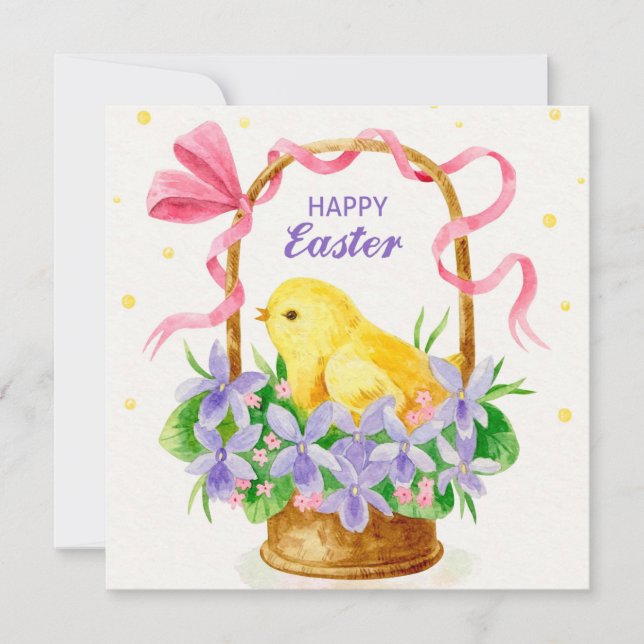 Cute Påsk Helgdag Card Julkort (Framsida)
