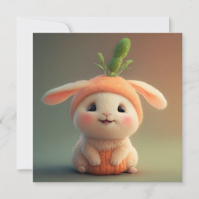 Cute Påsk Helgdag Card Julkort (Framsida)