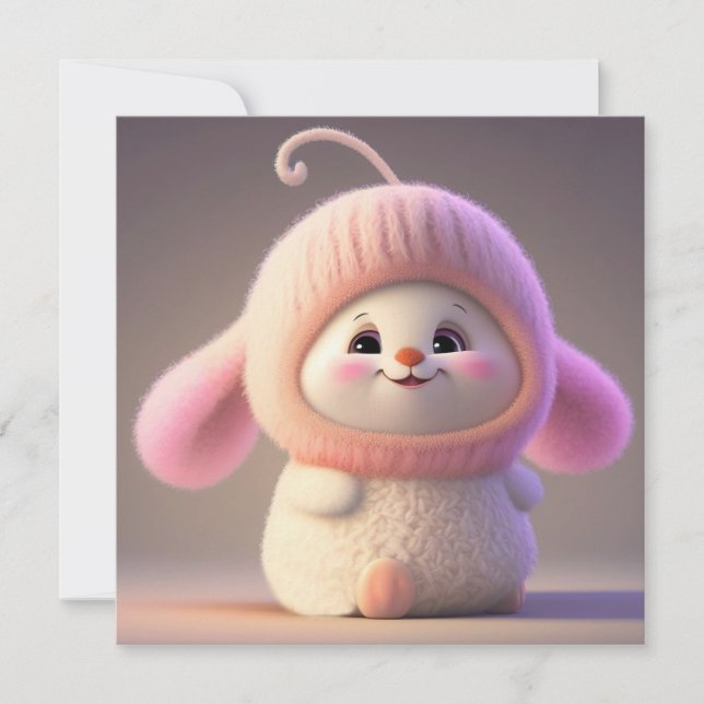 Cute Påsk Helgdag Card Julkort (Framsida)