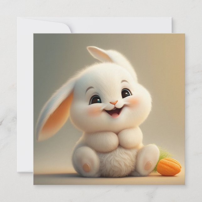 Cute Påsk Helgdag Card Julkort (Framsida)