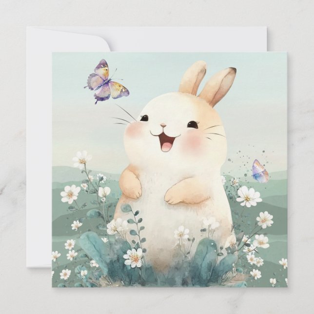 Cute Påsk Helgdag Card Julkort (Framsida)