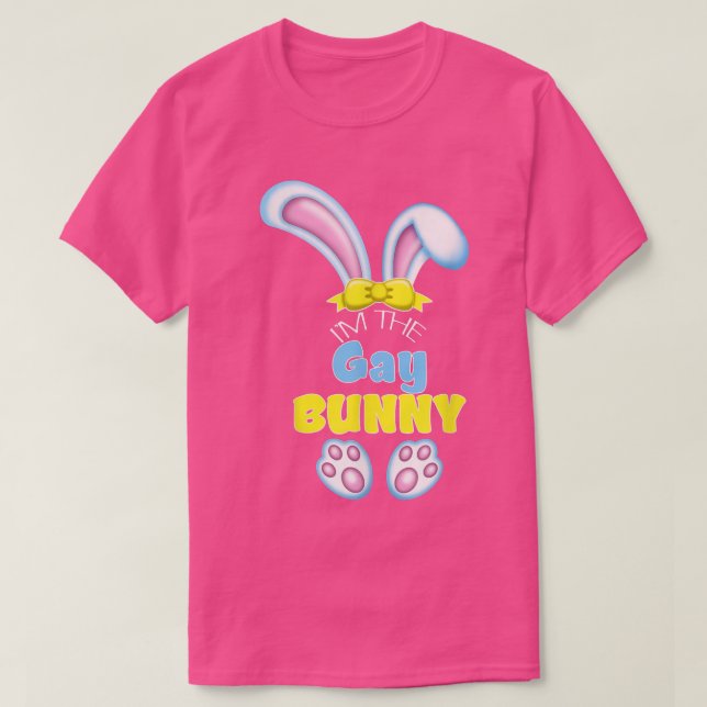 Cute Påsk I är Gay Bunny HBT-Pridet  T Shirt (Design framsida)
