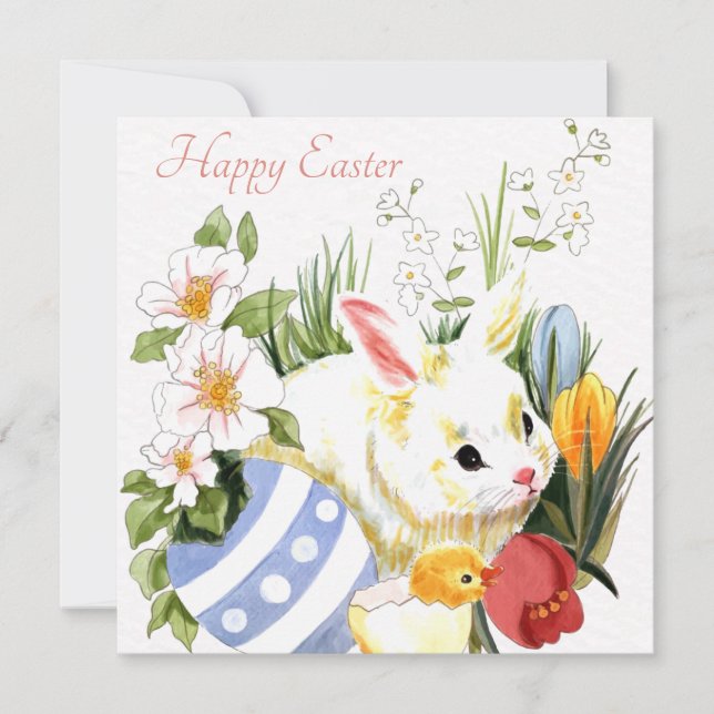 Cute Påsk Inbjudningar (Framsida)