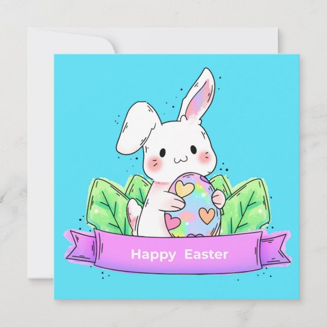 Cute Påsk Inbjudningar (Framsida)