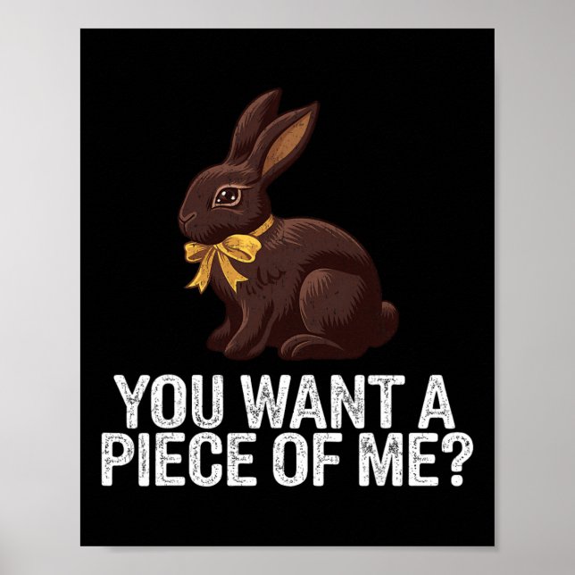 Cute Påsk-kanin vill du ha en Biet av mig Choco? Poster (Framsidan)