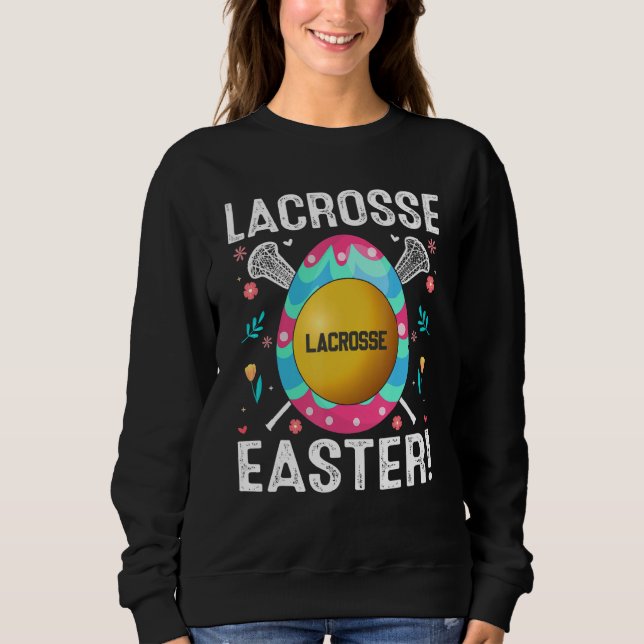 Cute Påsk Lacrosse Egg Påskägg Hunt Sport T Shirt (Framsida)