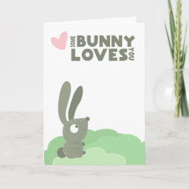 Cute Påsk lite Bunny Kärlek You Helgkort