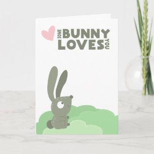 Cute Påsk lite Bunny Kärlek You Helgkort