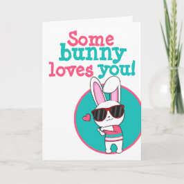 Cute Påsk lite Bunny Kärlek You Kort