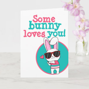 Cute Påsk lite Bunny Kärlek You Kort