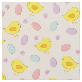 Cute Påsk mönster Chickens Eggs Anpassningsbar fär Tyg