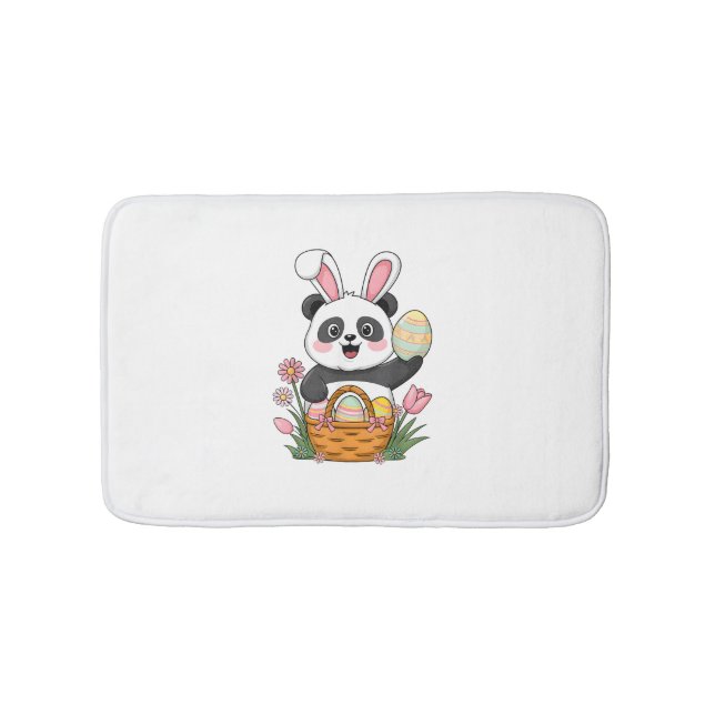 Cute Påsk Panda Bunny Rabbit Påskägg Basket P Badrumsmatta (Framsidan)