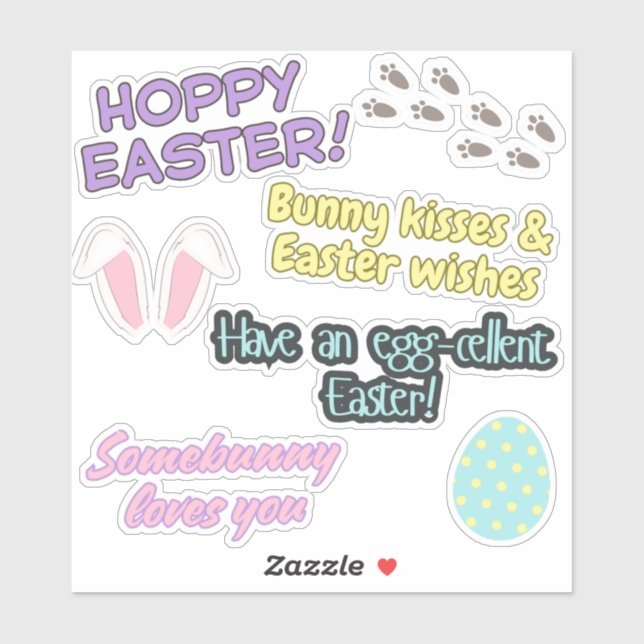 Cute Påsk Sticker Lakan Klistermärken (Ark)