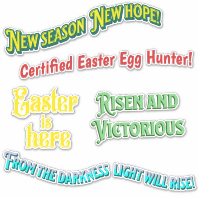 Cute Påsk Sticker Lakan Klistermärken (Framsida)