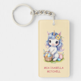Cute Påsk Unicorn Namn - Rectangle Keychain