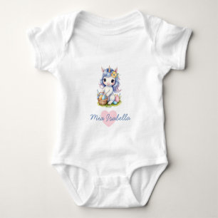 Cute Påsk/Vår Unicorn Baby Bodykostym T Shirt