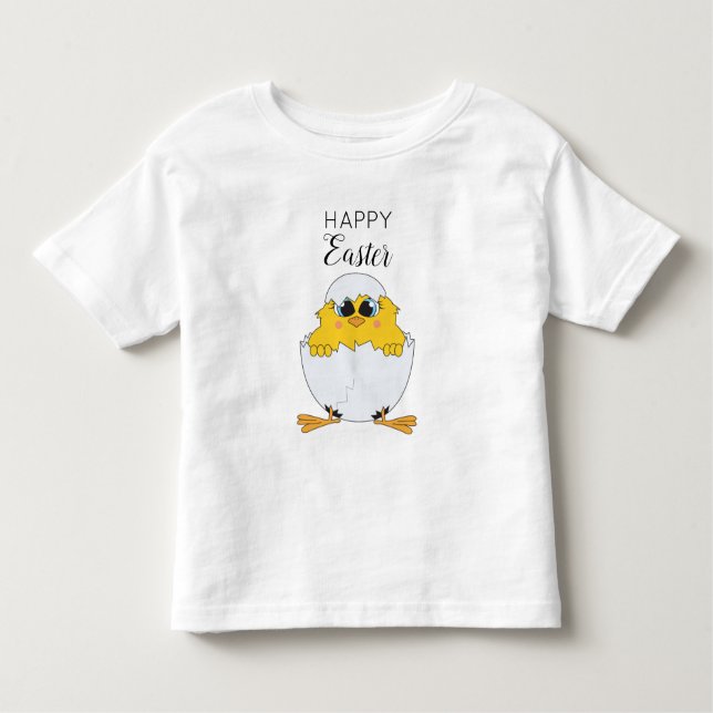 Cute Påskägg & Chick Glad påsk T Shirt (Framsida)