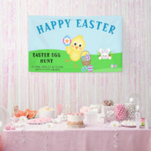 Cute Påskägg Hunt Banner