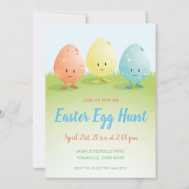 Cute Påskägg Hunt-inbjudan Inbjudningar