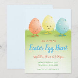 Cute Påskägg Hunt-inbjudan Inbjudningar