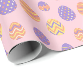 Cute Påskägg Mönster Colorful Vår Rosa Presentpapper