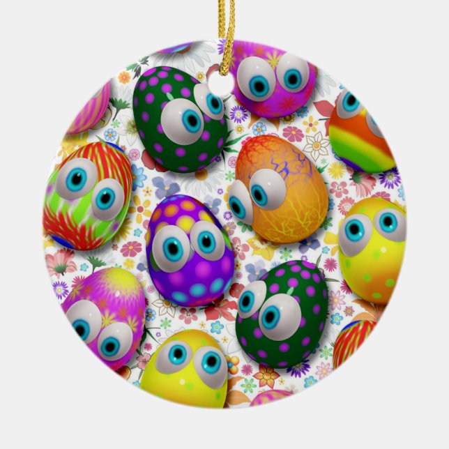 Cute Påskägg Tecknad Ornament (Framsidan)