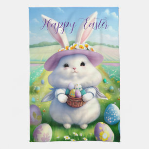 Cute Påskhare 01 Kökshandduk