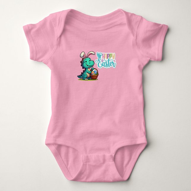 Cute, Påskhare dinosaur T Shirt (Framsida)