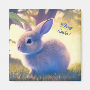 Cute Påskhare, Glad påsk - anpassningsbar Magnet