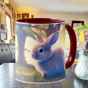 Cute Påskhare, Glad påsk - anpassningsbar Mugg