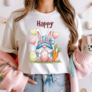 Cute Påskhare Gnome med ägg och morot T Shirt