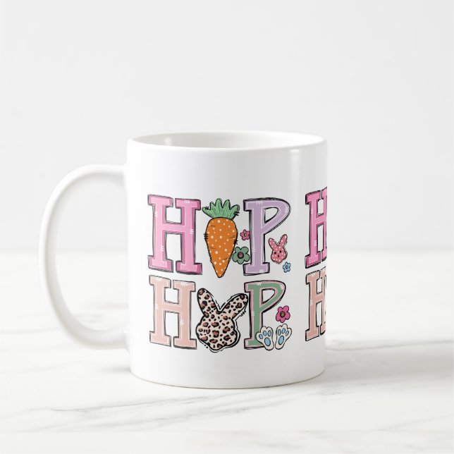 Cute Påskhare Hip hop Kaffemugg (Vänster)