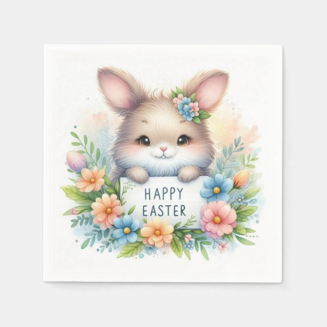 Cute Påskhare Holger ett Påsk-tecken Pappersservett (Framsidan)