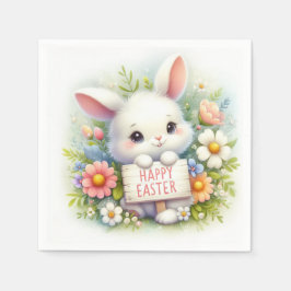 Cute Påskhare Holger ett Påsk-tecken Pappersservett