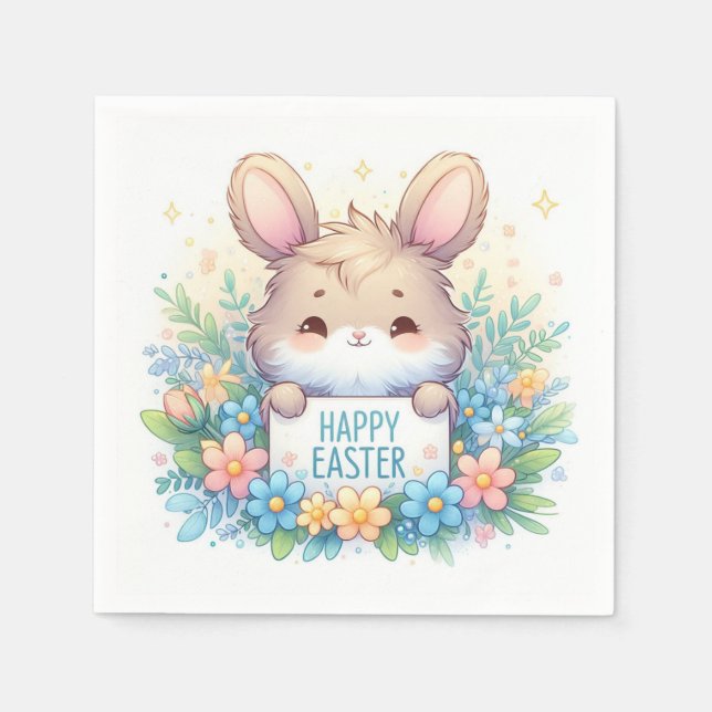 Cute Påskhare Holger ett Påsk-tecken Pappersservett (Framsidan)