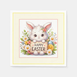 Cute Påskhare Holger ett Påsk-tecken Pappersservett