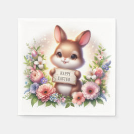 Cute Påskhare Holger ett Påsk-tecken Pappersservett