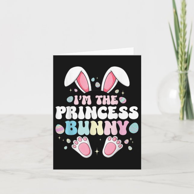 Cute Påskhare I är prinsessan Bunny för flickor Kort (Framsida)