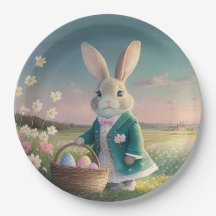 Cute Påskhare i lilla blåa jacka