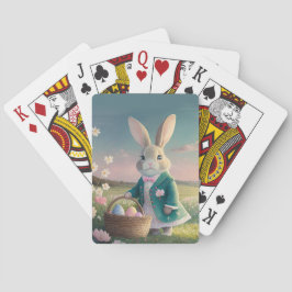 Cute Påskhare i lilla blåa jacka Casinokort