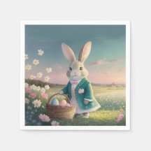 Cute Påskhare i lilla blåa jacka