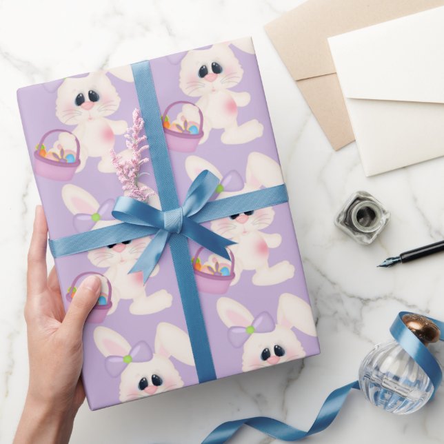 Cute Påskhare med basket-hölje pappert Presentpapper (Gåvor)