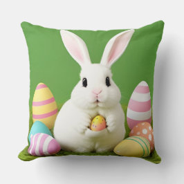 Cute-Påskhare med dekorativa ägg Kudde