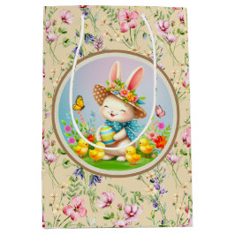 Cute Påskhare och Lycklig Vår blommor Helgdag