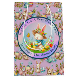 Cute Påskhare och Lycklig Vår blommor Helgdag