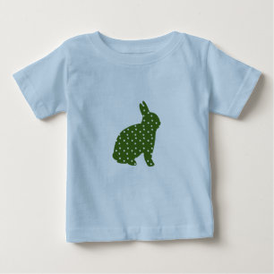 Cute Påskhare oliv grönt med vita prickar T Shirt