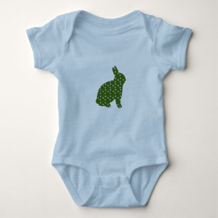 Cute Påskhare oliv grönt med vita prickar Tee